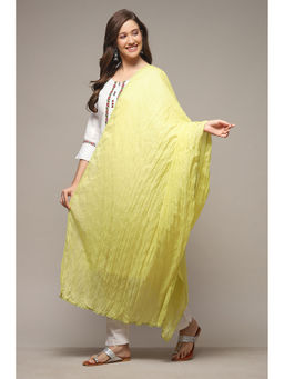 Biba - Womens Yellow Solid Voile