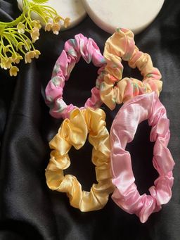 JEWELZ - Women Scarf Styled Printed Satin Scrunchies