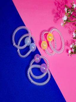 JEWELZ - Women Multi-Color High Material Spiral Hair Ties