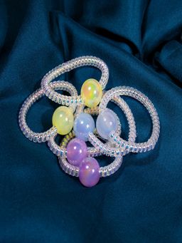 JEWELZ - Women Multi-Color High Material Spiral Hair Ties