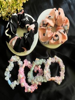JEWELZ - Women Cotton Premium Elastic Hair Ties