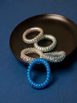 JEWELZ - Women Shinning Telephone Wire Spiral Hair Ties