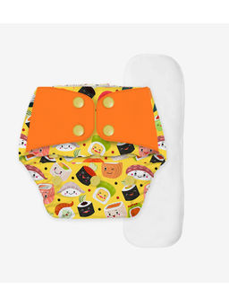 Snugkins - Cloth Diaper , Wetfree Microfiber Terry Soaker (Fits 5-17Kg)-Mushi Sushi (Set of 3)