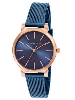 Carlos Philip - Women's Blue Analog Watch (Aurora Series 1707-4) (M)