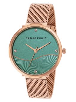 Carlos Philip - Women's Green Analog Watch (Empress Series Series B01707-3) (M)