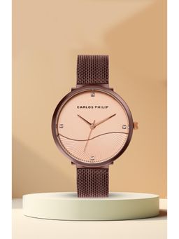 Carlos Philip - Women's Gold Analog Watch (Empress Series Series B01707-5) (M)