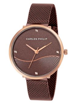 Carlos Philip - Women's Brown Analog Watch (Empress Series Series B01707-7) (M)