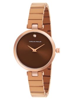 Carlos Philip - Women's Brown Analog Watch (Infinity t02339m - 2) (M)