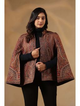 Zamour - Royal Jamawar Multi-Color Cape Jacket