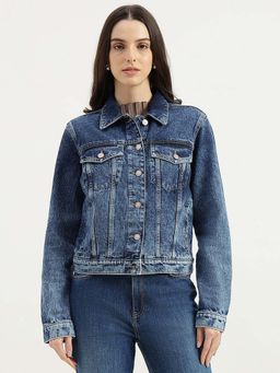 United Colors of Benetton - Collared Washed Denim Jacket