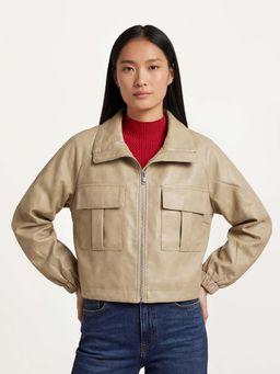 United Colors of Benetton - Collared Solid Jacket