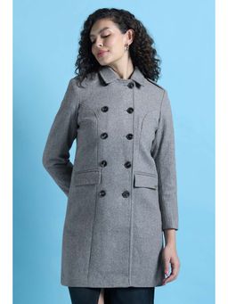 Allen Solly - Women Grey Solid Casual Jacket