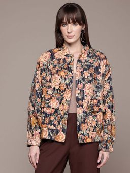 Label Ritu Kumar - Black Kaitlyn Front Open Jacket