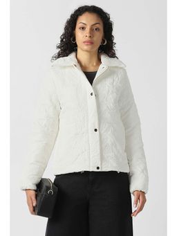 Van Heusen - Women White Embroidered Casual Jacket
