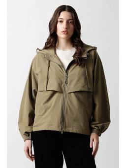 Van Heusen - Women Olive Solid Casual Jacket