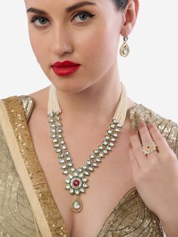 Zaveri Pearls - Multi-Color Meenakari Pearls Jewellery Set