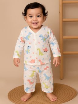 Nuego - Infants Unisex Dinosaur Print Pure Organic Cotton Jabla and Pyjama