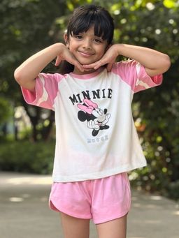 Napchief - Girls Minnie Varsity Short with T-shirt