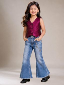 Lil Drama - Glam up Girls Party Wine Top
