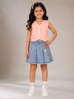 Lil Drama - Citrus Crush Girls Orange Cotton Top