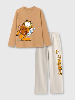 Napchief - Unisex Garfield It's Snooze-O-Clock Pajama with T-shirt