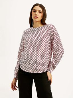 Levi's - Women Geometric Red Round-Neck Top