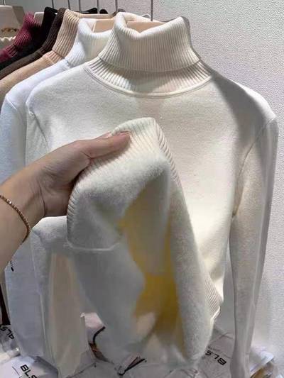 White Esther Statement Pullover Sweater - Fleece Lined