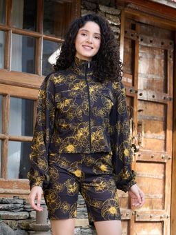 Tandul - Navy Blue Women Floral Printed Co-ord Set