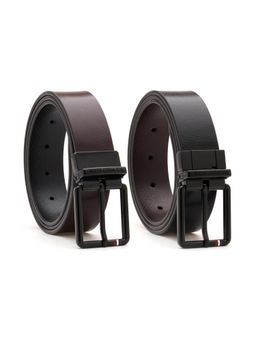 U.S. POLO ASSN. - Dustin Textured Leather Reversible Belt - Multi-Color