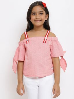 Tales & Stories - Girls Pink Cotton Printed Top