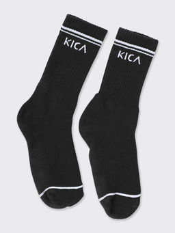 Kica - Socks So Fly Mid Calf High Cotton Socks For All Activities Black (L)