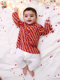 KID1 - Red Lehar Kurta & Pyjama
