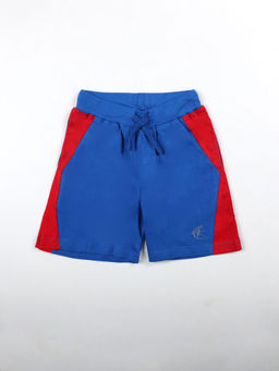 KiddoPanti - Blue Boys Side Cut and Sew Shorts