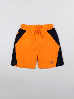 KiddoPanti - Orange Boys Side Cut and Sew Shorts