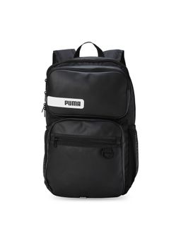 Puma - Stylised PU Unisex Black Backpack