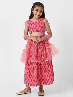 Nautinati - Girls Ethnic Wear Choli and Ghagra with Dupatta (Set of 3)