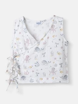 Nautinati - Boys Cotton Animal Printed V-neck Sleeveless Jabla