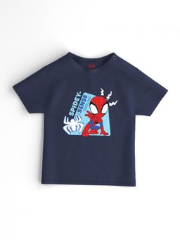 Nautinati - Boys Spiderman Print Cotton Regular Graphic Tee