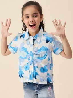 Stylo Bug - Girls Shirt Collar Half Sleeves Hip length Top