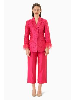 MIRIPRET - Pink Gigi Floral Embroidered Co-Ord (Set of 2)