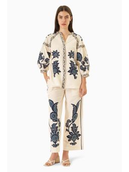 MIRIPRET - Off White Embroidered Ally Co-Ord (Set of 2)
