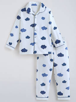 Hopscotch - Cotton All Over Print Shirt With Pajama