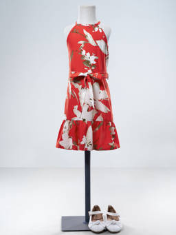 Hopscotch - Floral Halter Neck Casual Dress