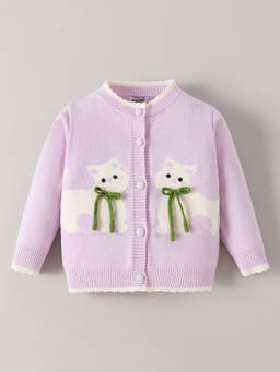 Hopscotch - Kitten Bow Applique Sweater