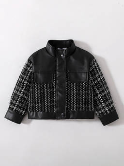 Hopscotch - Textured High Neck Jacket