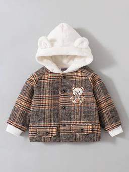 Hopscotch - Plaid Ear Applique Jacket
