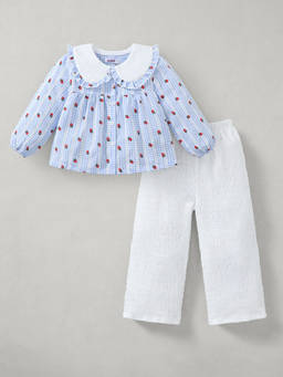 Hopscotch - Gingham Blouse And Pant
