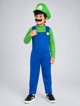 Little Surprise Box - Junior Super Brother Green Plumber Halloween Costume Fancy Dress Up