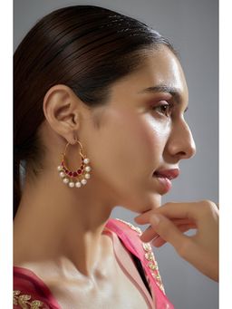 KARISA DESIGNS - Sia Pink Earring with Pearls