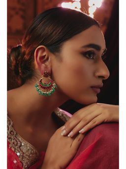 KARISA DESIGNS - Neeraja Stone Chandbalis with Pearls and Beads